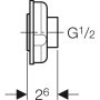 EGYEDI ÁR Geberit adapter vizelde elemhez d32-1/2" 242.309.00.1