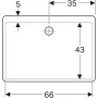 Geberit Publica univerzális öblítőmedence 70x50 cm, túlfolyó nélkül 360070000