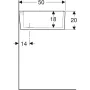 Geberit Publica univerzális öblítőmedence 70x50 cm, túlfolyóval 361370000
