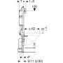 Geberit Duofix fali WC szerelőelem 112 cm, falsík alatti öblítőtartállyal, működtetőlappal 458.120.11.2