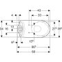 Geberit Selnova álló monoblokk WC csésze, mélyöblítésű, alsó kifolyású 500.151.01.7