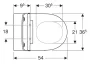 Geberit ONE TurboFlush fali WC 37x54 cm, ülőkével, fehér design takarólappal 500201011 (500.201.01.1)