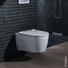 Geberit ONE TurboFlush fali WC 37x54 cm, ülőkével KeraTect, króm design takarólappal