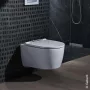 Geberit ONE TurboFlush fali WC 37x54 cm, ülőkével KeraTect, króm design takarólappal