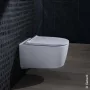 Geberit ONE TurboFlush fali WC 37x54 cm, ülőkével KeraTect, króm design takarólappal