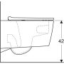 Geberit ONE TurboFlush fali WC 37x54 cm, ülőkével KeraTect, króm design takarólappal 500202011 (500.202.01.1)