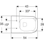 Geberit Smyle Square Rimfree fali WC csésze 500208011 (500.208.01.1)