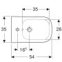 Geberit Smyle Square fali bidé, zárt forma 500209011 (500.209.01.1)