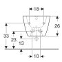 Geberit Smyle Square fali bidé, zárt forma 500209011 (500.209.01.1)