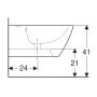 Geberit Smyle Square fali bidé, zárt forma 500209011 (500.209.01.1)