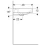 Geberit Smyle Square 120x48 cm-es dupla mosdó 500.223.01.1