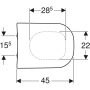 Geberit Smyle Square WC-ülőke, lecsapódásgátlóval 500236011 (500.236.01.1)