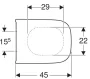 Geberit Smyle Square WC-ülőke, keskeny dizájn 500238011 (500.238.01.1)