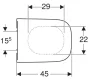 Geberit Smyle Square WC-ülőke, keskeny dizájn, sandwich kivitelű 500239011 (500.239.01.1)