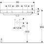 Geberit Smyle Square 90x48 cm-es mosdó 500.251.01.1