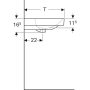 Geberit Smyle Square 90x48 cm-es mosdó 500.251.01.1