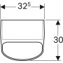 Geberit Smyle vízmentes vizelde, hátsó kifolyású, fehér 500.255.01.1