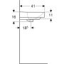 Geberit Smyle Square kézmosó 50x41 cm, csaplyukkal és túlfolyóval 500.256.01.1