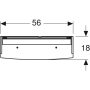 Geberit Option Basic tükrös szekrény 56x67 cm, LED világítással, két ajtóval 500.258.00.1