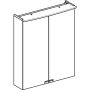 Geberit Option Basic tükrös szekrény 56x67 cm, LED világítással, két ajtóval 500.258.00.1