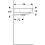 Geberit Smyle Square 55x44 cm-es mosdó 500.259.01.1