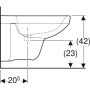 Geberit Selnova Square fali bidé túlfolyóval 35x53 cm, fehér 500.271.01.5