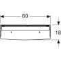 Geberit Option Basic tükrös szekrény 60x67 cm, LED világítással, két ajtóval 500.273.00.1