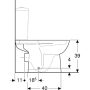 Geberit Selnova álló monoblokk WC csésze 36x67 cm mélyöblítésű, hátsó kifolyású 500.282.01.5