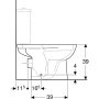 Geberit Selnova álló monoblokk WC 35,5x67 cm mélyöblítésű, hátsó kifolyású, Rimfree 500.283.01.5