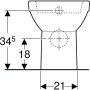Geberit Selnova mélyöblítésű álló WC csésze 35,5x53 cm, hátsó kifolyású 500.286.01.7