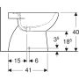 Geberit Selnova álló bidé 35,8x52 cm rejtett rögzítéssel, túlfolyóval 500.288.01.7