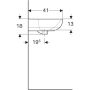 Geberit Selnova kézmosó 50x41 cm, csaplyukkal és túlfolyóval 500.295.01.7