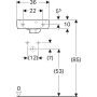 Geberit Selnova Square kézmosó 36x28 cm, aszimmetrikus túlfolyóval 500.316.01.7