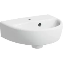  Geberit Selnova kézmosó aszimmetrikus túlfolyóval és csaplyukkal 39x29 cm, fehér 500.320.01.7