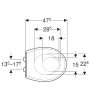 Geberit Selnova WC-ülőke WC-ülőkarimával gyerekeknek, rögzítés felülről 500339011 (500.339.01.1)