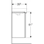 Geberit Smyle Square alsó szekrény kézmosóhoz ajtóval 44,2x35,6 cm, magasfényű fehér 500.351.00.1