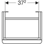 Geberit Smyle Square alsó szekrény kézmosóhoz ajtóval 44,2x35,6 cm, magasfényű fehér 500.351.00.1