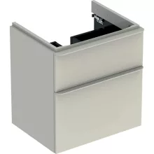   Geberit Smyle Square alsó szekrény mosdóhoz fiókkal 58,4x47 cm, magasfényű homokszürke 500.352.JL.1