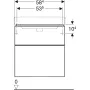 Geberit Smyle Square alsó szekrény mosdóhoz fiókkal 58,4x47 cm, magasfényű homokszürke 500.352.JL.1