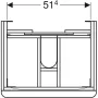 Geberit Smyle Square alsó szekrény mosdóhoz fiókkal 58,4x47 cm, magasfényű homokszürke 500.352.JL.1