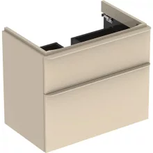   Geberit Smyle Square alsó szekrény mosdóhoz fiókkal 73,4x47 cm, magasfényű homokszürke 500.353.JL.1