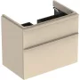 Geberit Smyle Square alsó szekrény mosdóhoz fiókkal 73,4x47 cm, magasfényű homokszürke 500.353.JL.1