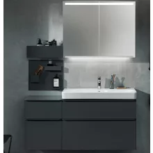  Geberit Smyle Square alsó szekrény mosdóhoz két fiókkal 88,4x47 cm, matt lakkozott láva 500.354.JK.1