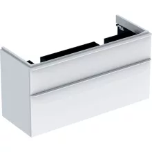   Geberit Smyle Square alsó szekrény dupla mosdóhoz fiókkal 118,4x47 cm, magasfényű fehér 500.356.00.1