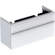 Geberit Smyle Square alsó szekrény dupla mosdóhoz fiókkal 118,4x47 cm, magasfényű fehér 500.356.00.1