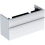 Geberit Smyle Square alsó szekrény dupla mosdóhoz fiókkal 118,4x47 cm, magasfényű fehér 500.356.00.1