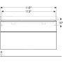 Geberit Smyle Square alsó szekrény dupla mosdóhoz fiókkal 118,4x47 cm, magasfényű fehér 500.356.00.1