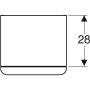 Geberit Smyle Square kiegészítő szekrény 60x36 cm, jobbos ajtóval, magasfényű fehér 500.359.00.1 (500359001)