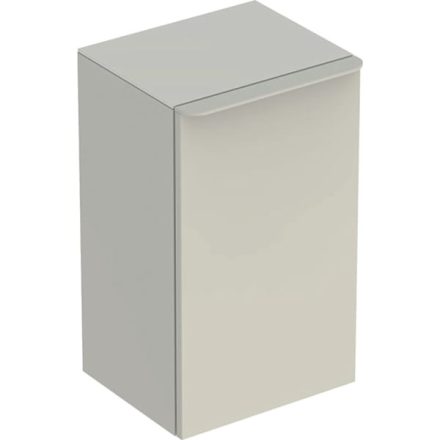 Geberit Smyle Square kiegészítő szekrény 60x36 cm, balos ajtóval, magasfényű homokszürke 500.360.JL.1 (500360JL1)