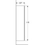 Geberit Smyle Square középmagas szekrény 118x36 cm, egy ajtóval, magasfényű fehér 500.361.00.1